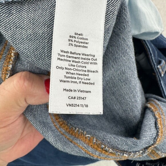 Talbots High Waist Wide Leg Crop Capris Women Sz 8 Cuffed Hem Pockets Summer - Picture 8 of 9